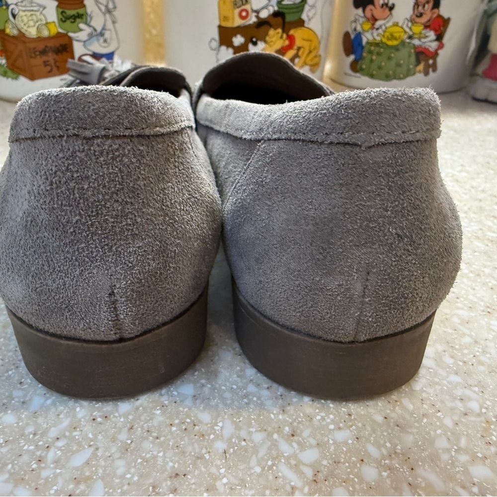 Crown Vintage Suede Gray Tassel Loafers Women’s Sz 7 - Picture 4 of 12